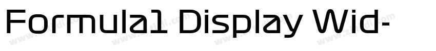 Formula1 Display Wid字体转换
